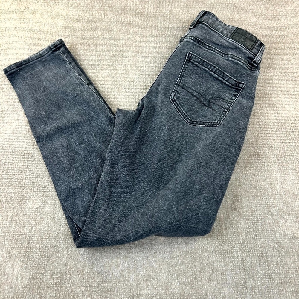 American Eagle Outfitters Jeans Womens 0 Gray Cotton Stretch Skinny Distressed
